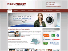 Tablet Screenshot of gruposerv.com.br